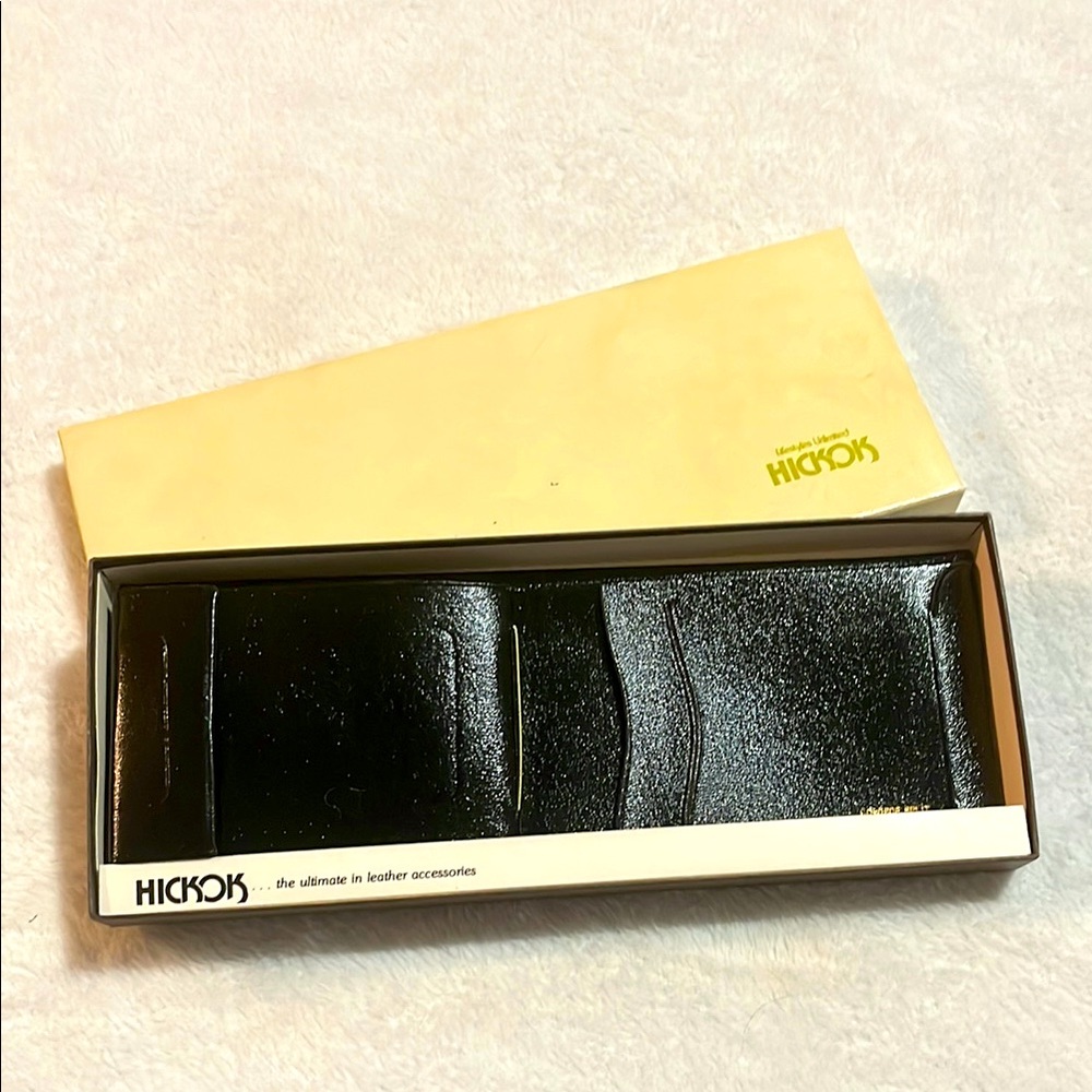 NWT Vintage Hickok Black Leather Wallet